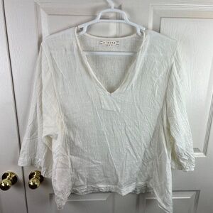 Xirena V-Neck Popover Gauze Top